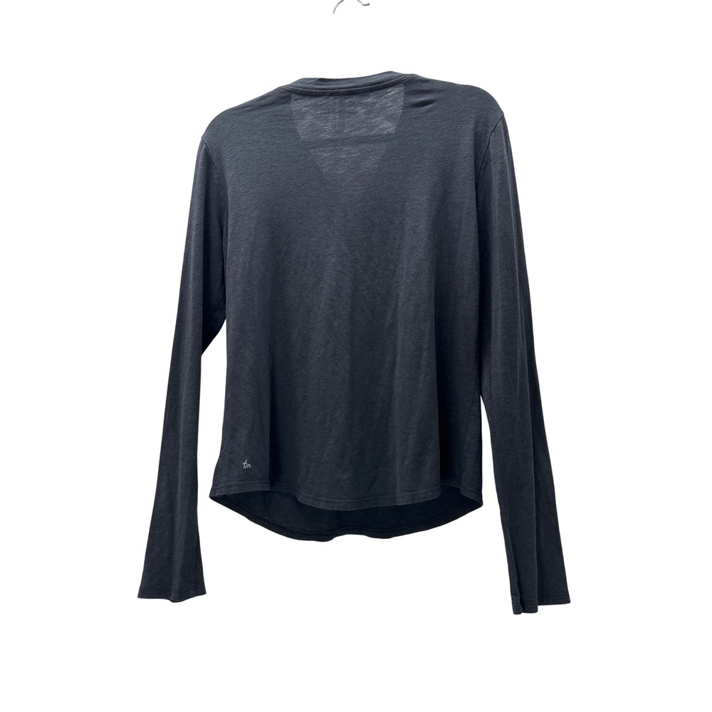 Travis Mathew Womens Charcoal Gray Long Sleeve Henley V-Neck Top Size Medium - Picture 3 of 3